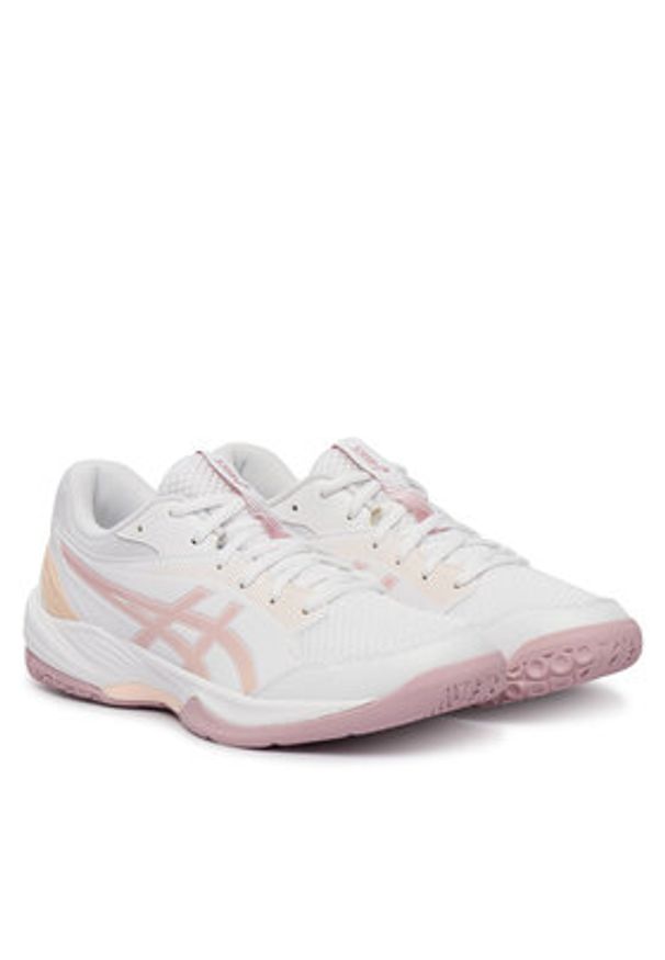 Asics Buty halowe Gel-Task 4 1072A106 Biały. Kolor: biały. Materiał: skóra