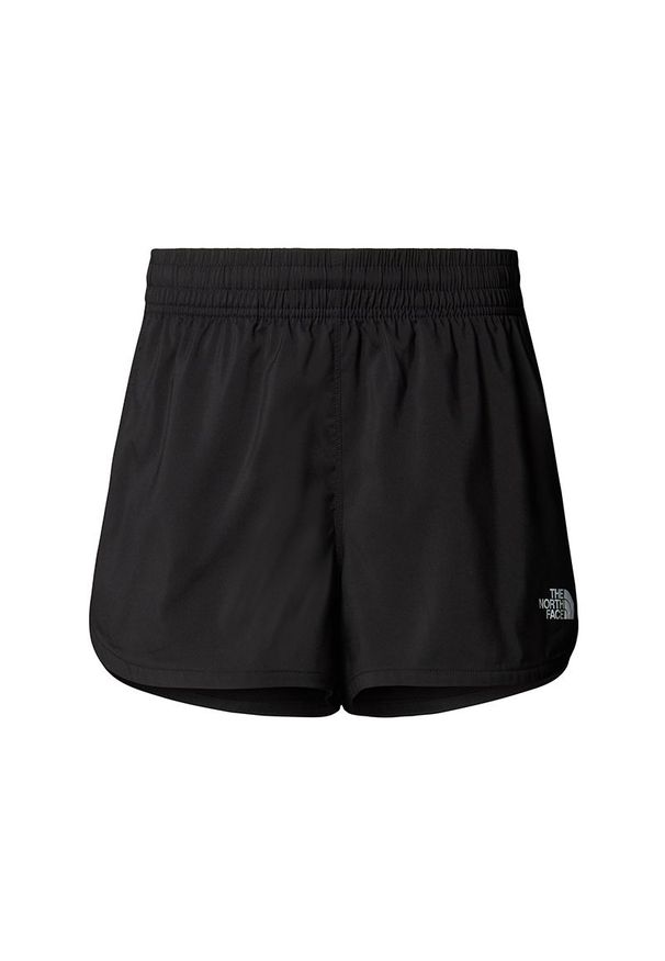 Spodenki damskie The North Face Flex 0A8BPVJK31 - czarne. Kolor: czarny. Materiał: poliester, materiał, tkanina. Wzór: aplikacja