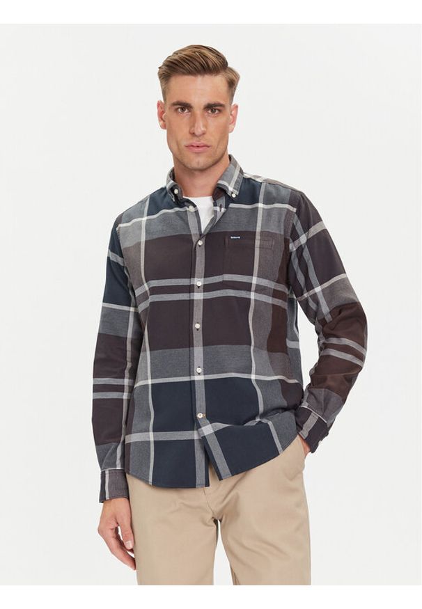 Barbour Koszula Dunoon MSH4980TN38 Granatowy Regular Fit. Kolor: niebieski. Materiał: bawełna