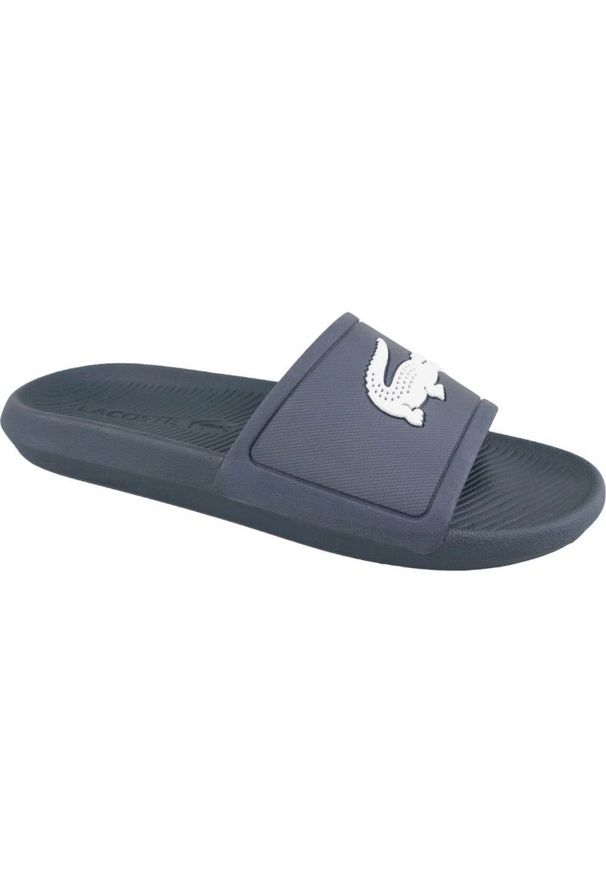 Klapki Lacoste Croco Slide 119 1 M 737CMA0018092 granatowe. Okazja: na plażę. Kolor: niebieski. Materiał: guma