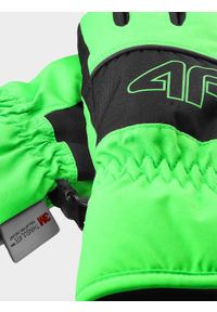 4F JUNIOR - Rękawice narciarskie Thinsulate chłopięce - zielone. Kolor: zielony. Materiał: syntetyk, materiał. Technologia: Thinsulate. Sport: narciarstwo