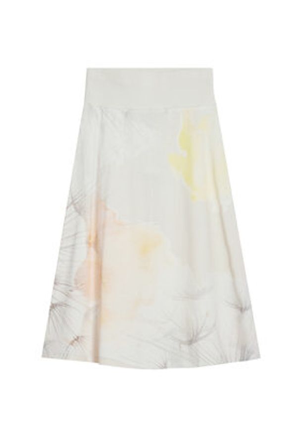Desigual Spódnica midi Bruma 25WWFK08 Écru Regular Fit. Materiał: bawełna