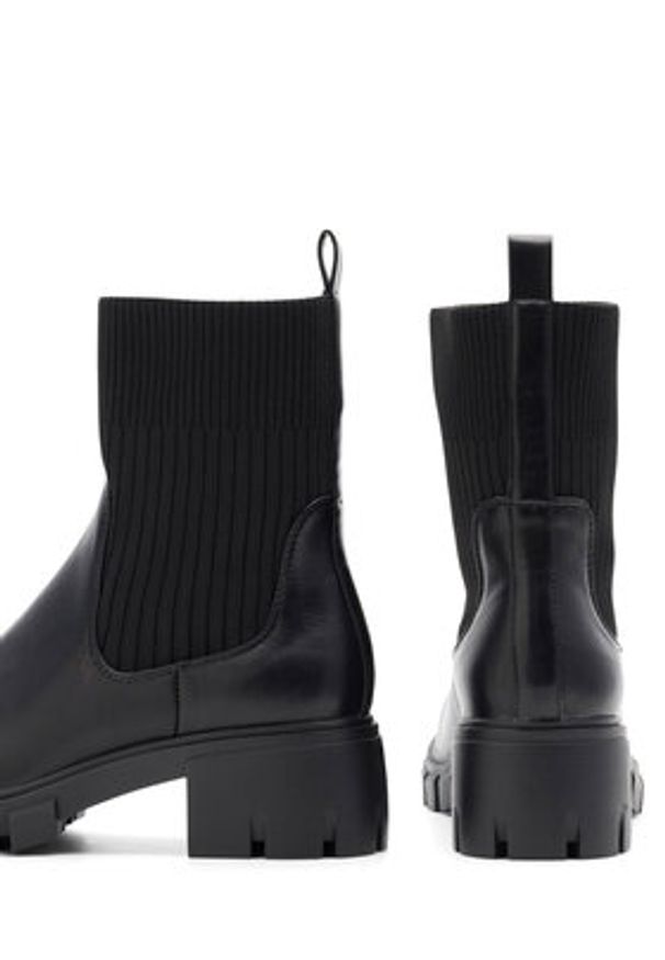 DeeZee Botki WS5575-05 Czarny. Kolor: czarny. Materiał: skóra