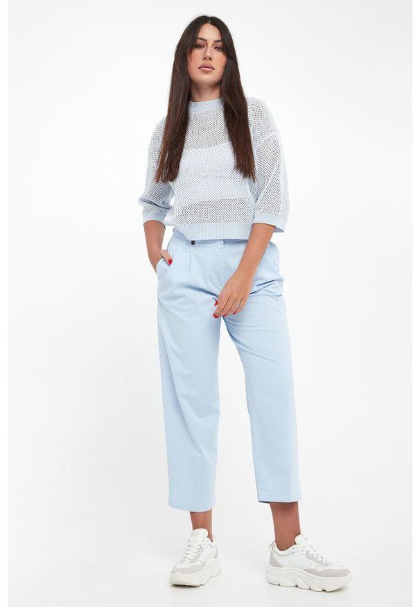 Sweter damski ażurowy z cekinami PESERICO. Wzór: ażurowy