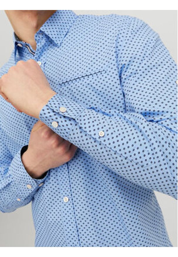 Jack & Jones - Jack&Jones Koszula 12235969 Niebieski Slim Fit. Kolor: niebieski. Materiał: bawełna
