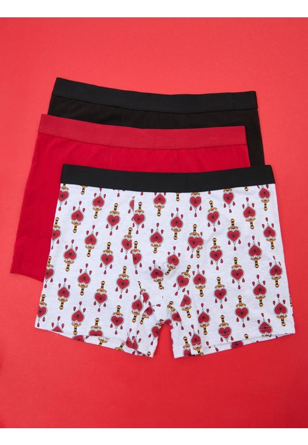 Sinsay - Bokserki Long 3 pack - wielobarwny. Materiał: bawełna, elastan