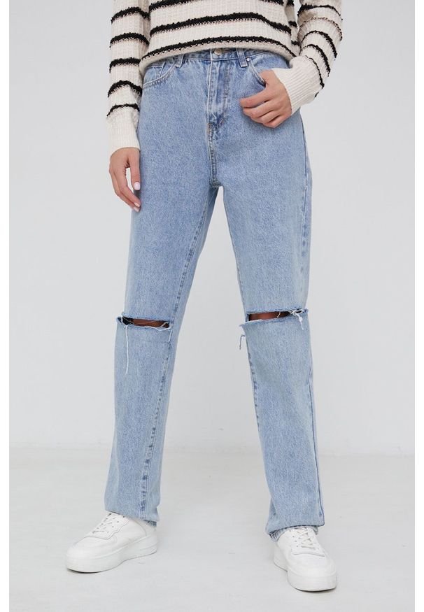 Answear Lab - Jeansy. Okazja: na co dzień. Kolor: niebieski. Styl: wakacyjny