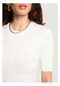 Morgan De Toi Sweter 242-MENTHE Biały Casual Fit. Okazja: na co dzień. Kolor: biały. Styl: casual #3