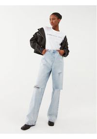 Calvin Klein Jeans T-Shirt J20J220253 Biały Slim Fit. Kolor: biały. Materiał: bawełna #4