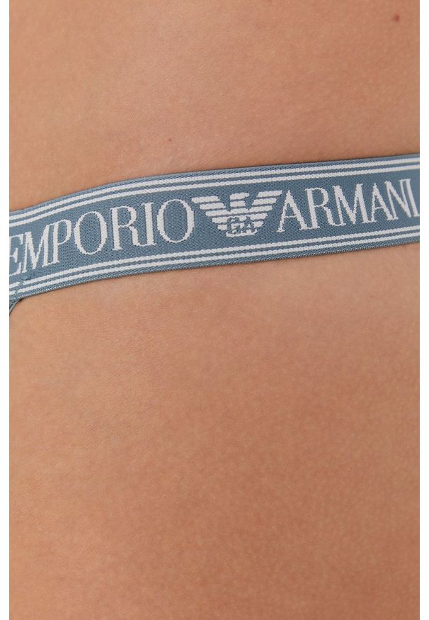 Emporio Armani Underwear - Stringi. Kolor: różowy. Materiał: dzianina, materiał. Wzór: gładki