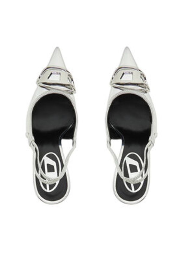 Diesel Szpilki Y02985 P1660 T9002 Srebrny. Kolor: srebrny. Materiał: skóra. Obcas: na szpilce