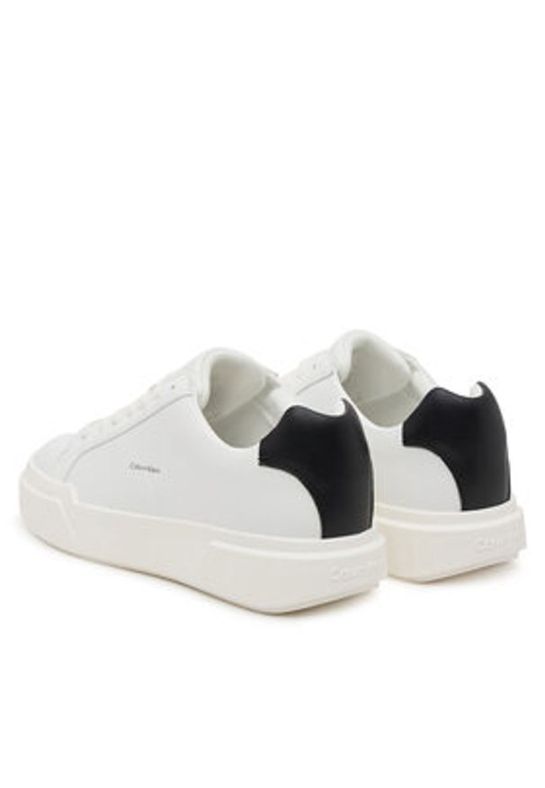 Calvin Klein Sneakersy Chunky Cupsole Laceup Lth Wn YW0YW01947 Biały. Kolor: biały. Materiał: skóra