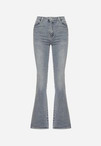 Born2be - Niebieskie Bawełniane Jeansy Typu Dzwony Tilassia. Okazja: na co dzień. Kolor: niebieski. Styl: casual #4