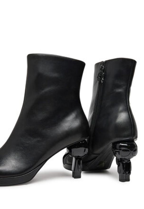 Karl Lagerfeld - KARL LAGERFELD Botki KL39064 Czarny. Kolor: czarny. Materiał: skóra