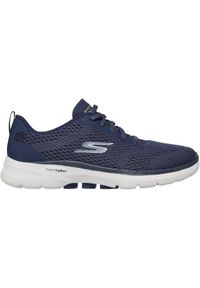 skechers - Buty sportowe damskie Skechers Go Walk 6 bold Visio. Kolor: niebieski. Materiał: materiał #1