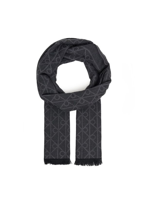 Calvin Klein Szalik LV04D8064G Czarny. Kolor: czarny. Materiał: wełna, materiał