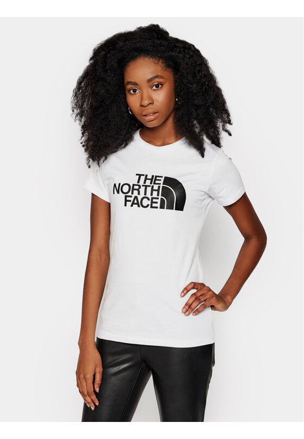 The North Face T-Shirt Easy Tee NF0A4T1Q Biały Slim Fit. Kolor: biały. Materiał: bawełna