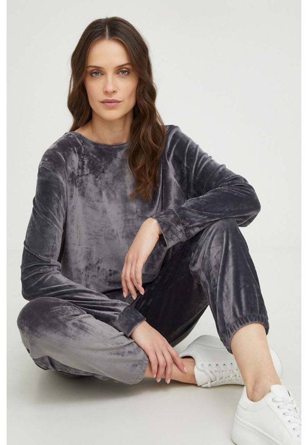 Answear Lab dres damski kolor szary. Kolor: szary. Materiał: dresówka