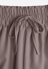 Born2be - Szare Szerokie Spodnie z Wysokim Stanem Wiskozą i Gumką w Pasie Criseldas. Okazja: na co dzień, do pracy, na spotkanie biznesowe. Stan: podwyższony. Kolor: szary. Materiał: wiskoza. Długość: długie. Styl: casual, biznesowy, elegancki #7