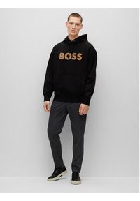 BOSS - Boss Bluza 50486243 Czarny Oversize. Kolor: czarny. Materiał: bawełna #4