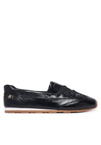 TOMMY HILFIGER - Tommy Hilfiger Baleriny Bella Ballet Sneaker FW0FW09449 Czarny. Kolor: czarny. Materiał: skóra #1