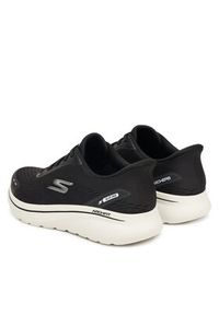 skechers - Skechers Sneakersy Go Walk Arch Fit N-Joy 217075 BKW Czarny. Kolor: czarny. Materiał: materiał #3