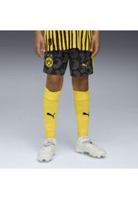 Puma - Młodzieżowe szorty KIDSUPER × BORUSSIA DORTMUND PUMA Black Faster Yellow. Kolor: czarny, wielokolorowy, żółty. Sezon: lato. Sport: piłka nożna