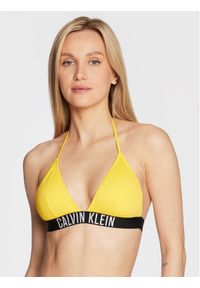 Calvin Klein Swimwear Góra od bikini Intense Power KW0KW01850 Żółty. Kolor: żółty. Materiał: syntetyk