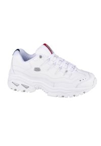 skechers - Buty sportowe Sneakersy damskie, Skechers Energy. Zapięcie: sznurówki. Kolor: biały. Materiał: tkanina, materiał, skóra, syntetyk. Szerokość cholewki: normalna. Sport: turystyka piesza