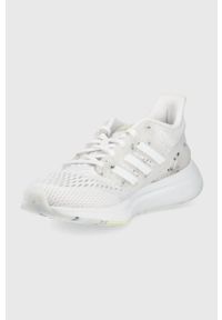 Adidas - adidas buty do biegania EQ21 Run kolor biały. Zapięcie: sznurówki. Kolor: biały. Materiał: materiał, guma. Szerokość cholewki: normalna. Sport: bieganie