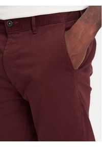 BOSS Chinosy 50510933 Bordowy Slim Fit. Kolor: czerwony. Materiał: bawełna #4