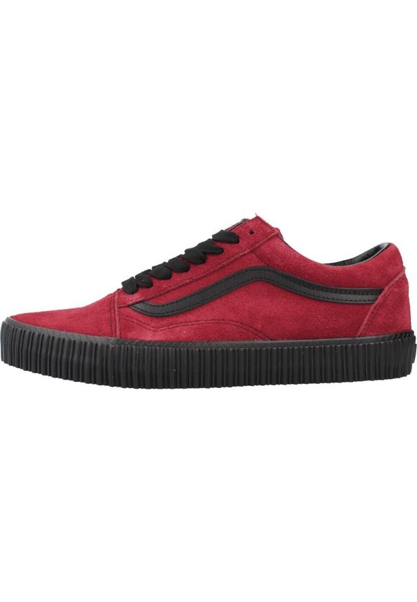 Vans - Buty VANS OLD SKOOL CREEPER Bordeaux. Kolor: czerwony. Materiał: tkanina, skóra. Model: Vans Old Skool