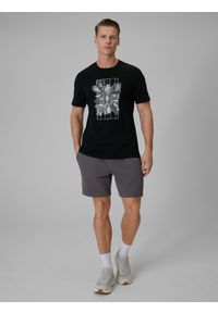 4f - 4F Spodenki dresowe męskie - szare L. Kolor: szary. Materiał: dresówka. Sezon: lato #1