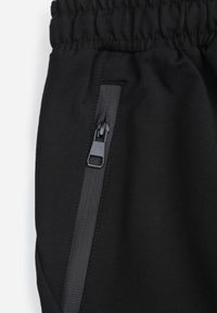 Born2be - Czarne Dresowe Szorty Sportowe z Bawełną i Kieszeniami na Suwak Rharanin. Okazja: na co dzień, do domu. Kolor: czarny. Materiał: bawełna, dresówka. Styl: sportowy #2