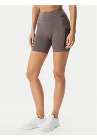 Adidas - adidas Szorty sportowe Optime Workout 3-Stripes JZ1099 Szary Slim Fit. Kolor: szary. Materiał: syntetyk #1