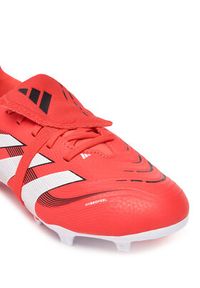 Adidas - adidas Buty do piłki nożnej Predator League Fold-Over Tongue Firm Ground ID3830 Czerwony. Kolor: czerwony. Materiał: skóra