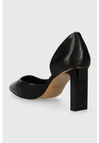 Aldo czółenka skórzane Ligowan kolor czarny na słupku 13658282.LIGOWAN. Kolor: czarny. Materiał: skóra. Obcas: na słupku. Wysokość obcasa: średni #2