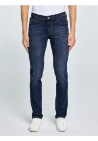 Big-Star - Jeansy męskie dopasowane granatowe Ronan 632. Kolor: niebieski. Styl: sportowy, klasyczny, elegancki #1