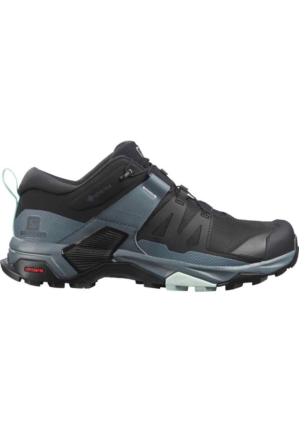 salomon - Buty turystyczne X Ultra 4 Gtx W. Kolor: czarny, niebieski, wielokolorowy. Materiał: syntetyk, tkanina. Szerokość cholewki: normalna. Styl: sportowy