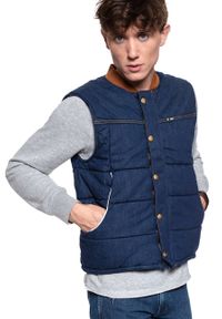 Lee - MĘSKI BEZRĘKAWNIK LEE PADDED VEST RINSE L87MGT36 112122932. Długość rękawa: bez rękawów