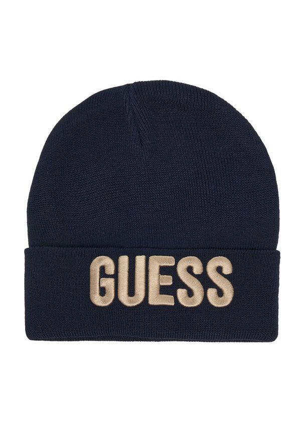 Czapka Guess. Kolor: niebieski