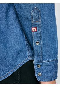 Big-Star - Koszula męska jeansowa niebieska Western 121. Okazja: na co dzień. Kolor: niebieski. Materiał: jeans. Wzór: melanż. Styl: casual #4