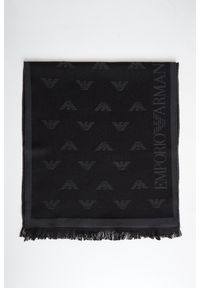 Emporio Armani - Szalik męski wełniany EMPORIO ARMANI. Materiał: wełna