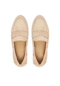 Tory Burch Półbuty Ballet Sport 158073 Beżowy. Kolor: beżowy. Materiał: zamsz, skóra. Styl: sportowy