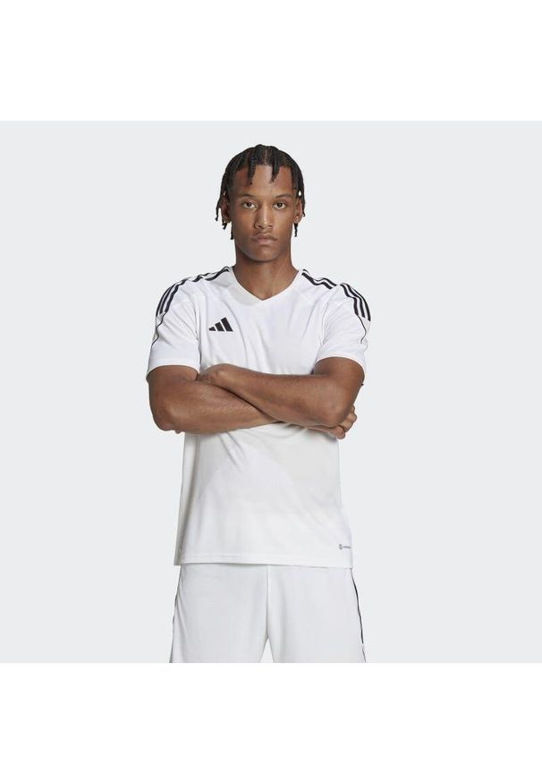 Adidas - Koszulka męska adidas Tiro 23 League Jersey. Kolor: czarny, biały, wielokolorowy. Materiał: jersey