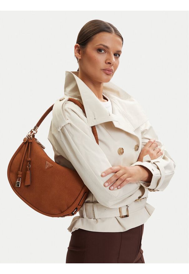 Guess Torebka Danya HWSG99 18010 Brązowy. Kolor: brązowy. Materiał: skórzane