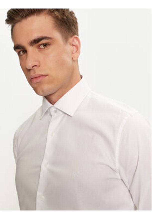 Michael Kors Koszula MK0DS01294 Biały Slim Fit. Kolor: biały. Materiał: bawełna