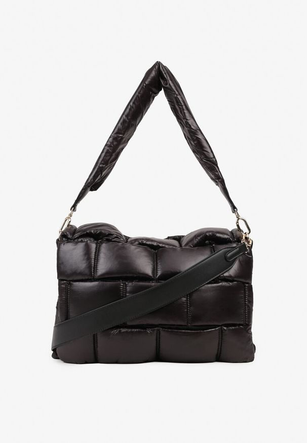 Renee - Czarna Torebka na Ramię Typu Puffer Bag Norriva. Kolor: czarny. Materiał: pikowane. Styl: elegancki. Rodzaj torebki: na ramię