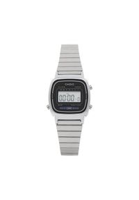 Casio Zegarek Vintage LA670WEA-1EF Srebrny. Kolor: srebrny. Styl: vintage