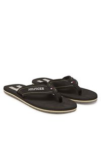 TOMMY HILFIGER - Tommy Hilfiger Japonki Hilfiger H Padded Beach Sandal FM0FM05536 Czarny. Kolor: czarny. Materiał: materiał #3